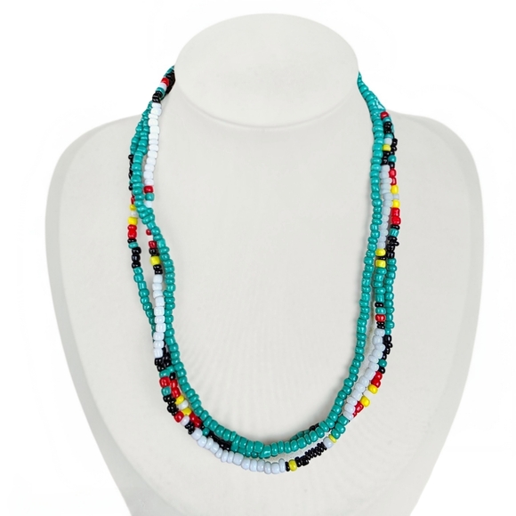 Handmade Jewelry - 3 pcs Set Boho Beaded Necklace Handmade Layered Multicolored Statement Jewelry